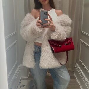 Zara Cream Teddy Jacket